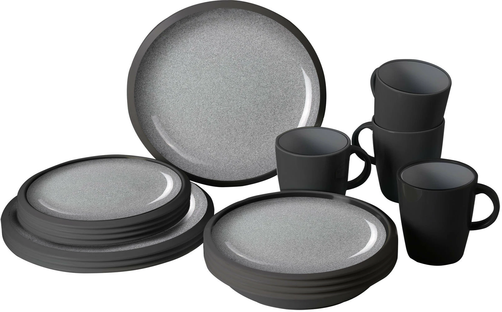 Beste Pirce π€© Gloednieuw π― Brunner Lunch Box Serviesset, Grijs/wit π π§¨