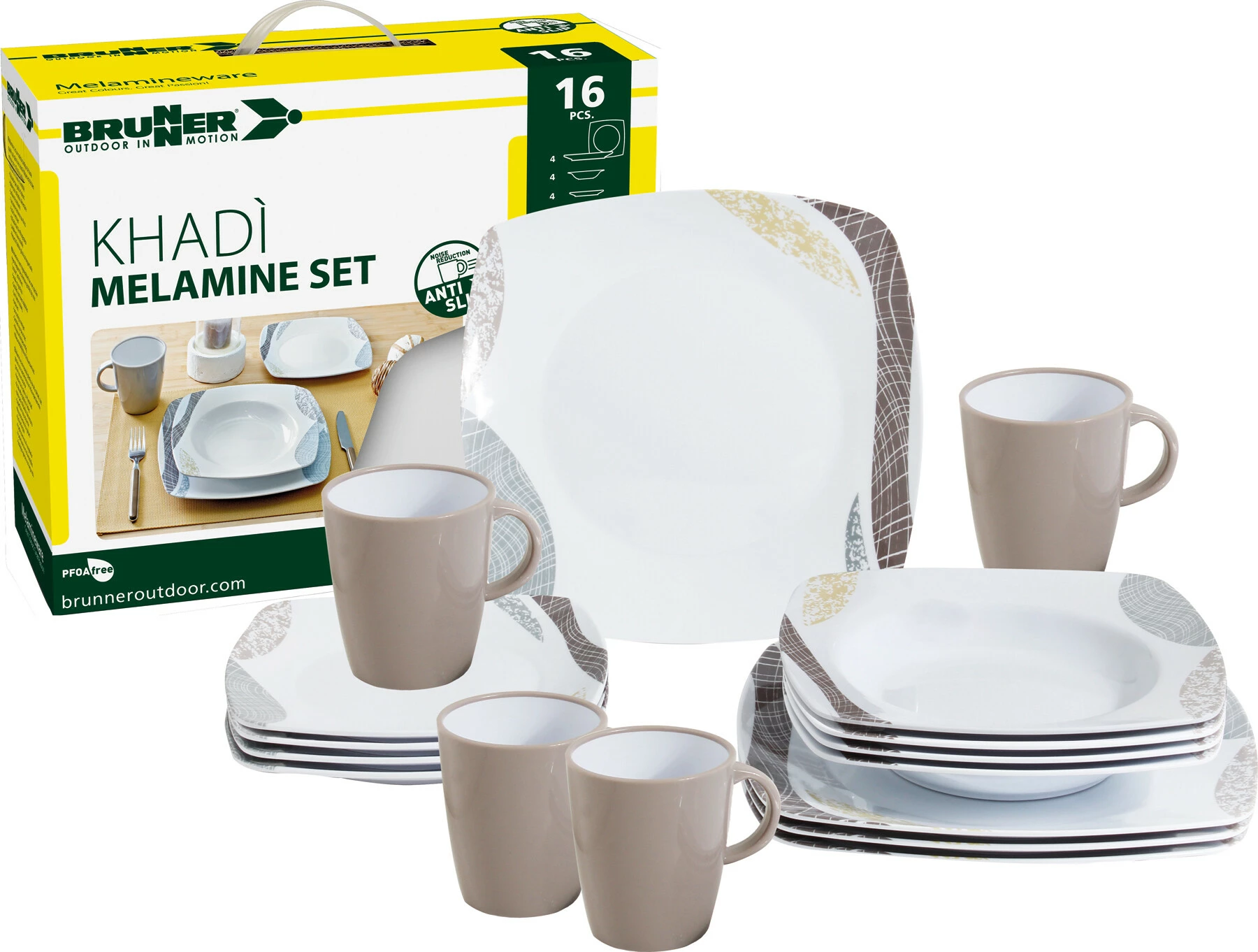 Beste Verkoop π€© Uitgang π Brunner Melamine Dishes Set 2 Pieces, Bruin/wit π β 4 Beste Verkoop π€© Uitgang π Brunner Melamine Dishes Set 2 Pieces, Bruin/wit π β - Afbeelding 2