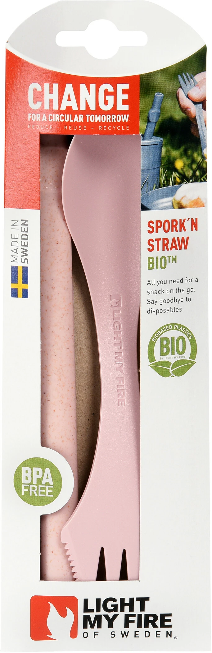 Gloednieuw π€© Flash-uitverkoop β€οΈ Light My Fire Spork´n Straw BIO, Roze β¨ π - Afbeelding 3