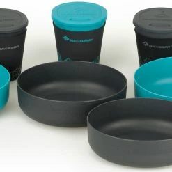 Promo 😉 Korting 🎉 Sea To Summit Delta Light 4 Person Camp Set 4.4, Grijs/turquoise 👏 💯