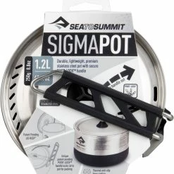 Goedkoop 🛒 Beste Pirce 🧨 Sea To Summit Sigma Pot 1.2l, Zilver 🔥 🧨 -Wildo OCYs winkel sea to summit sigma pot 12l silver 8
