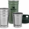Gloednieuw 👍 Nieuw 🧨 Stanley Adventure Shot Glass Set 4 X 59ml, Groen/zilver 🔔 🥰
