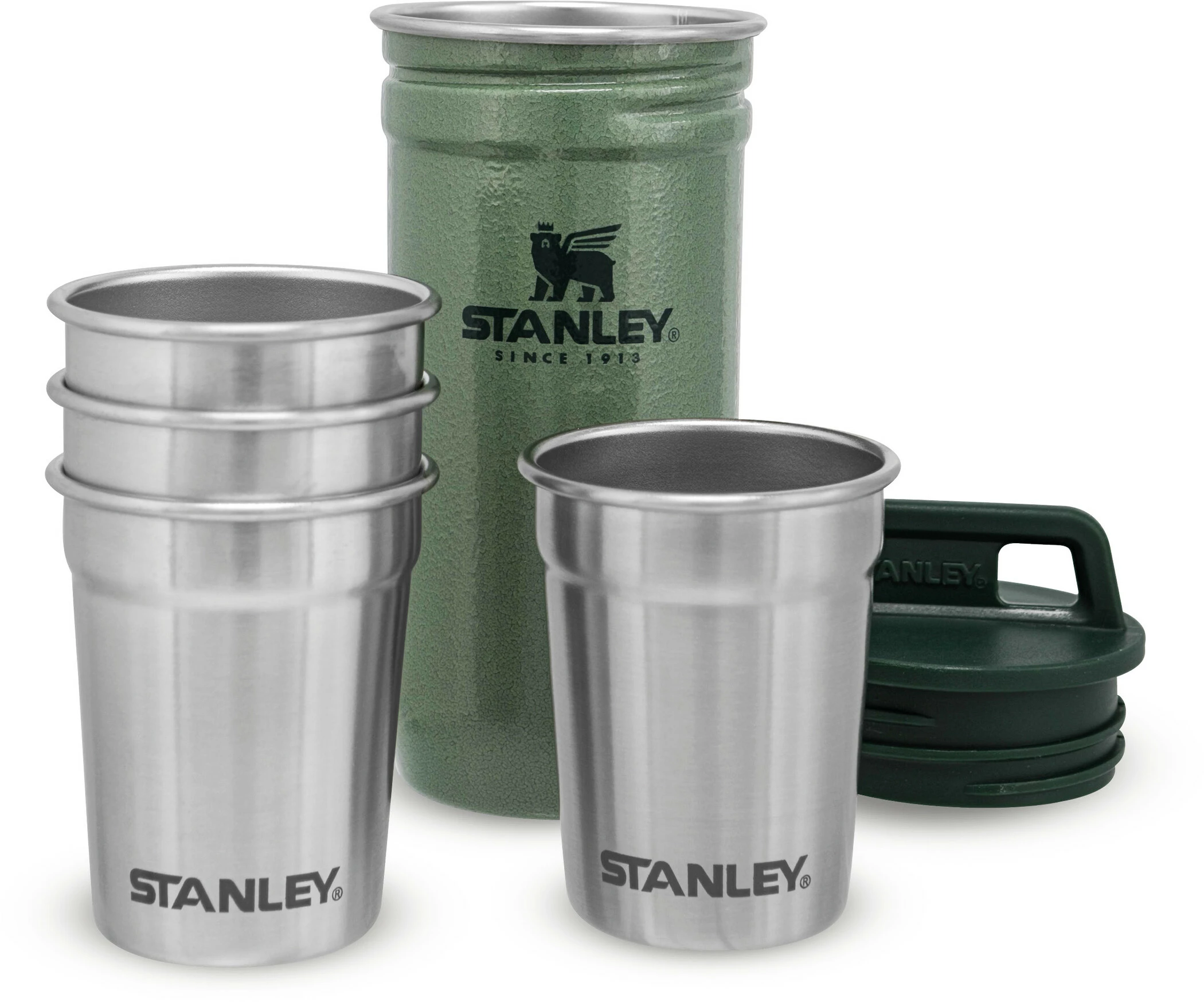 Gloednieuw π Nieuw 𧨠Stanley Adventure Shot Glass Set 4 X 59ml, Groen/zilver π π₯° 3 Gloednieuw π Nieuw 𧨠Stanley Adventure Shot Glass Set 4 X 59ml, Groen/zilver π π₯°
